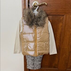 Juicy Couture Black and Cream Animal Print Ensemble